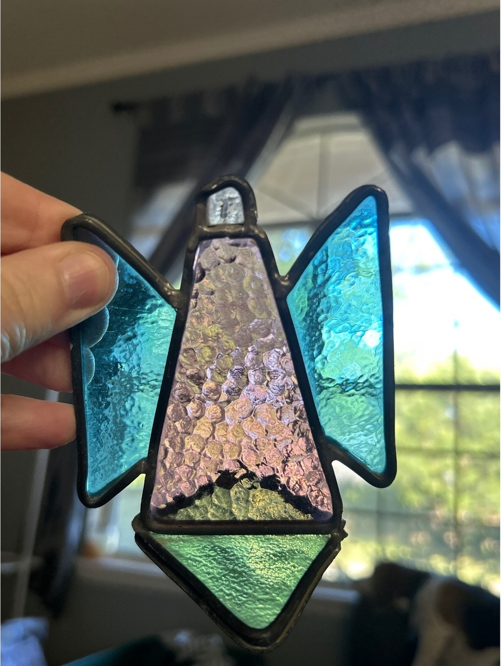 Handmade Stained Glass Angel Suncatcher
